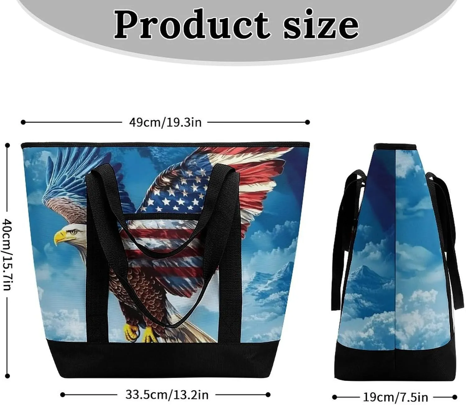 Large Thermal Shopping Tote Bag Travel Friendly Fashion Handbag Commuter Bag
