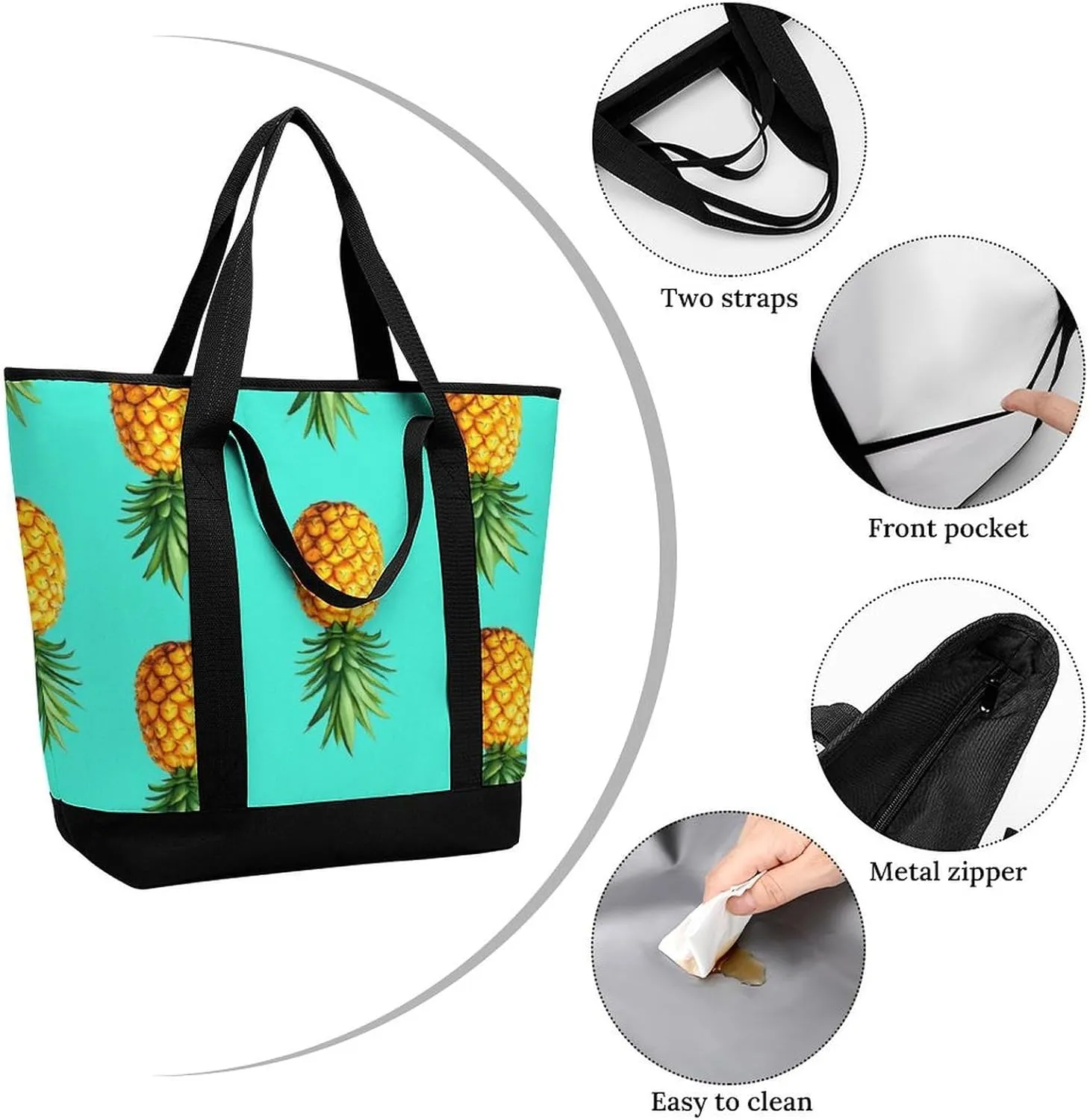 Large Thermal Shopping Tote Bag Travel Friendly Fashion Handbag Commuter Bag