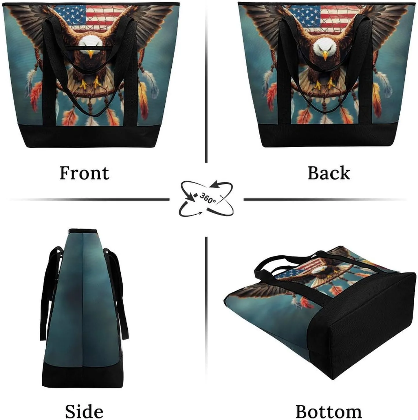 Large Thermal Shopping Tote Bag Travel Friendly Fashion Handbag Commuter Bag