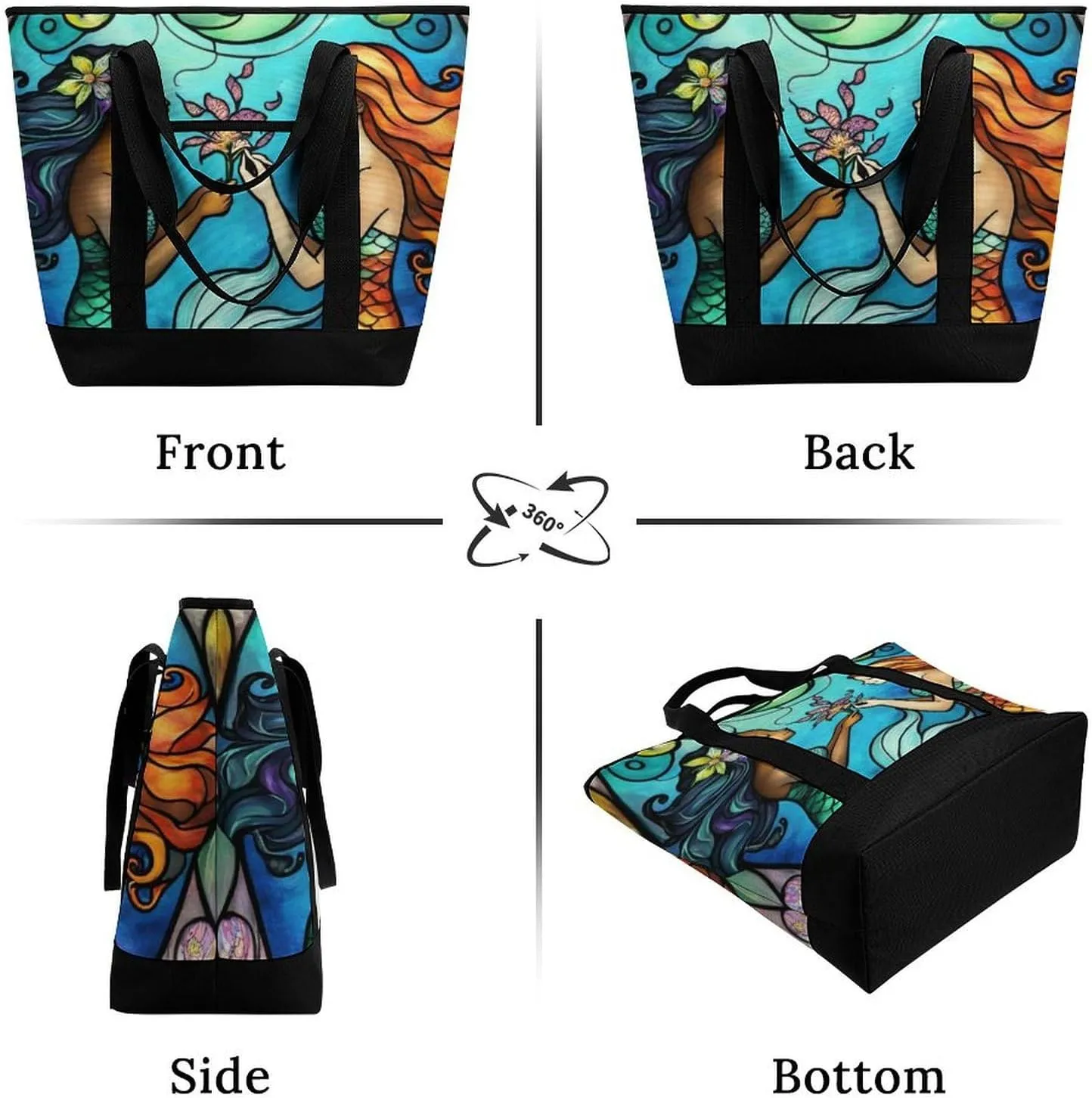 Large Thermal Shopping Tote Bag Travel Friendly Fashion Handbag Commuter Bag