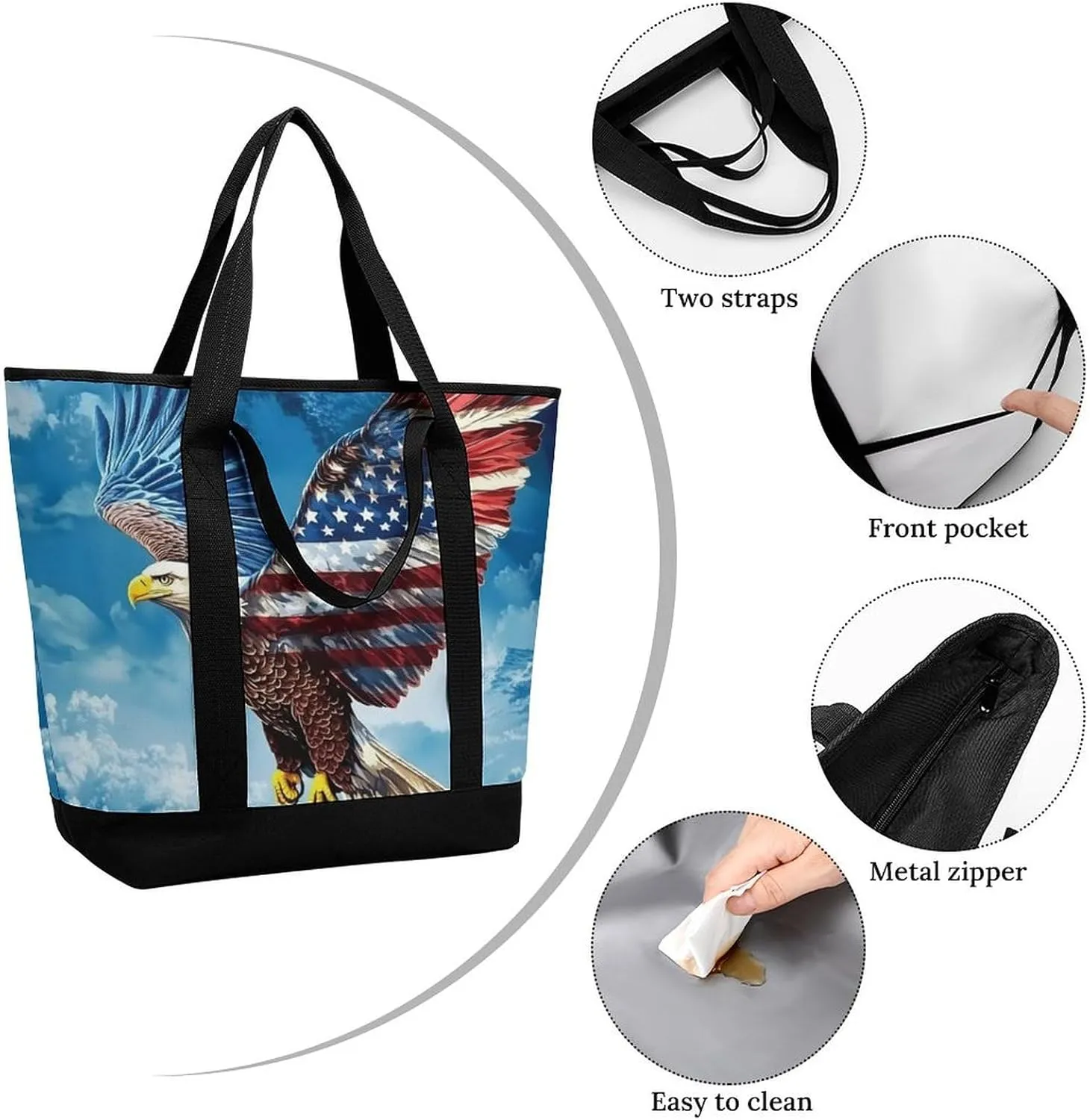 Large Thermal Shopping Tote Bag Travel Friendly Fashion Handbag Commuter Bag