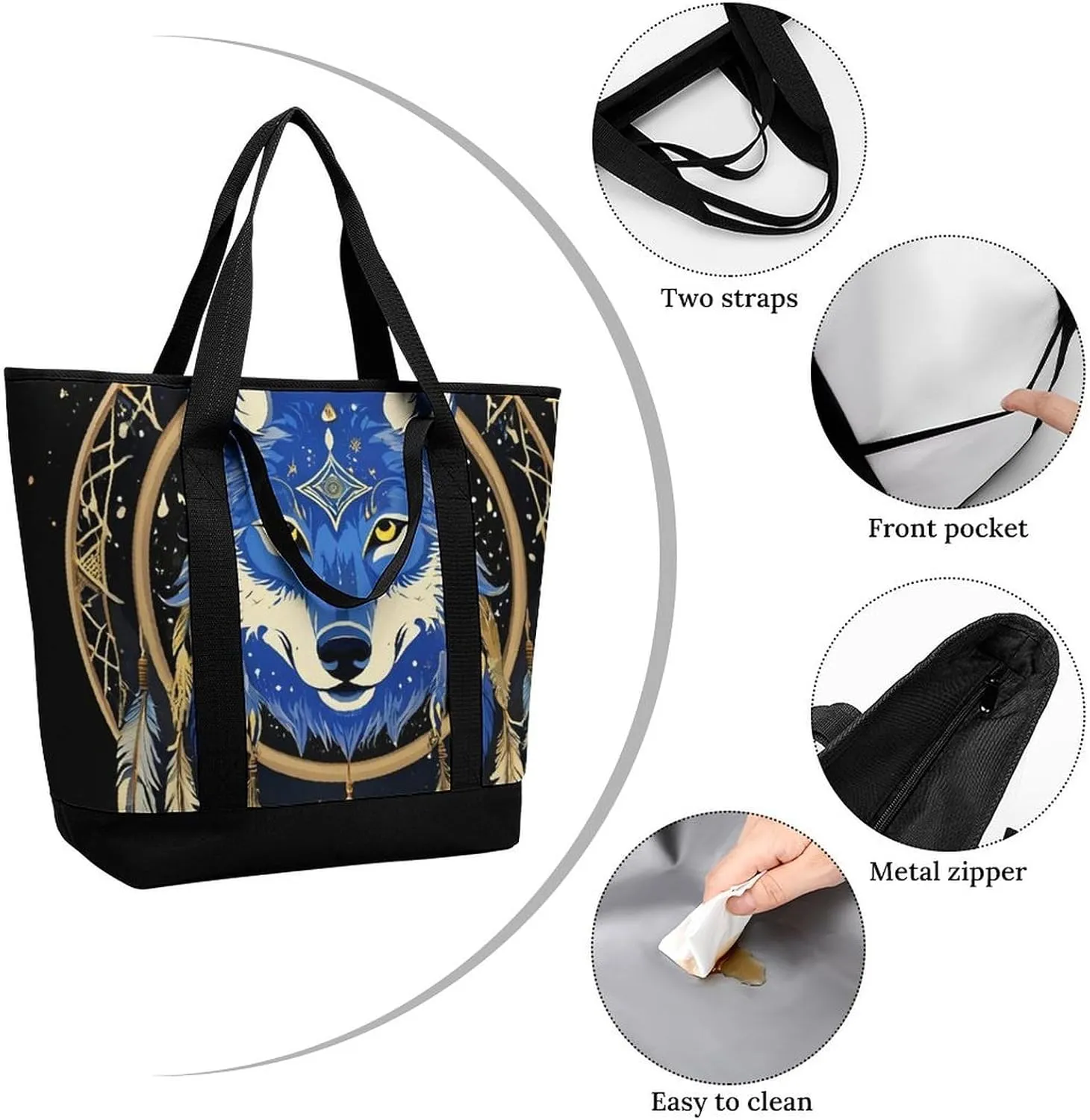 Large Thermal Shopping Tote Bag Travel Friendly Fashion Handbag Commuter Bag