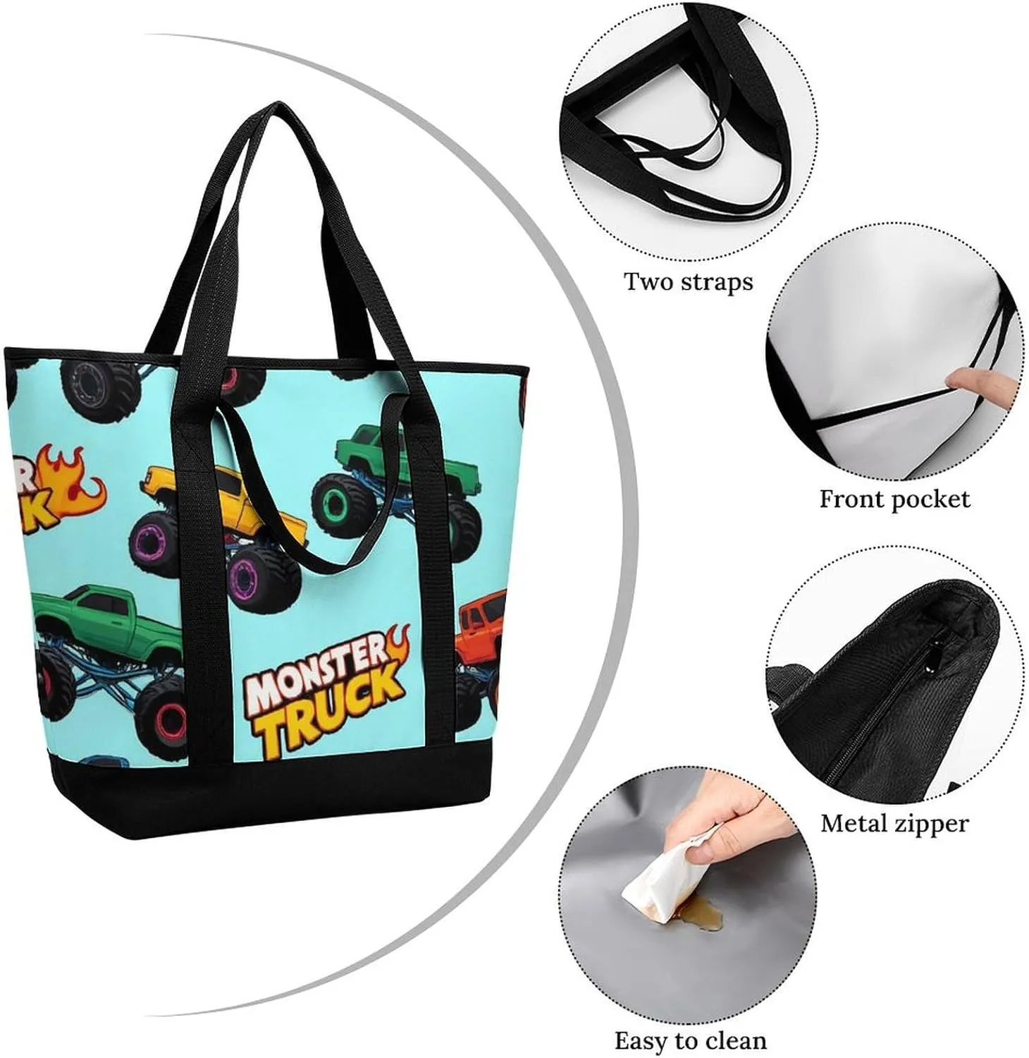 Large Thermal Shopping Tote Bag Travel Friendly Fashion Handbag Commuter Bag