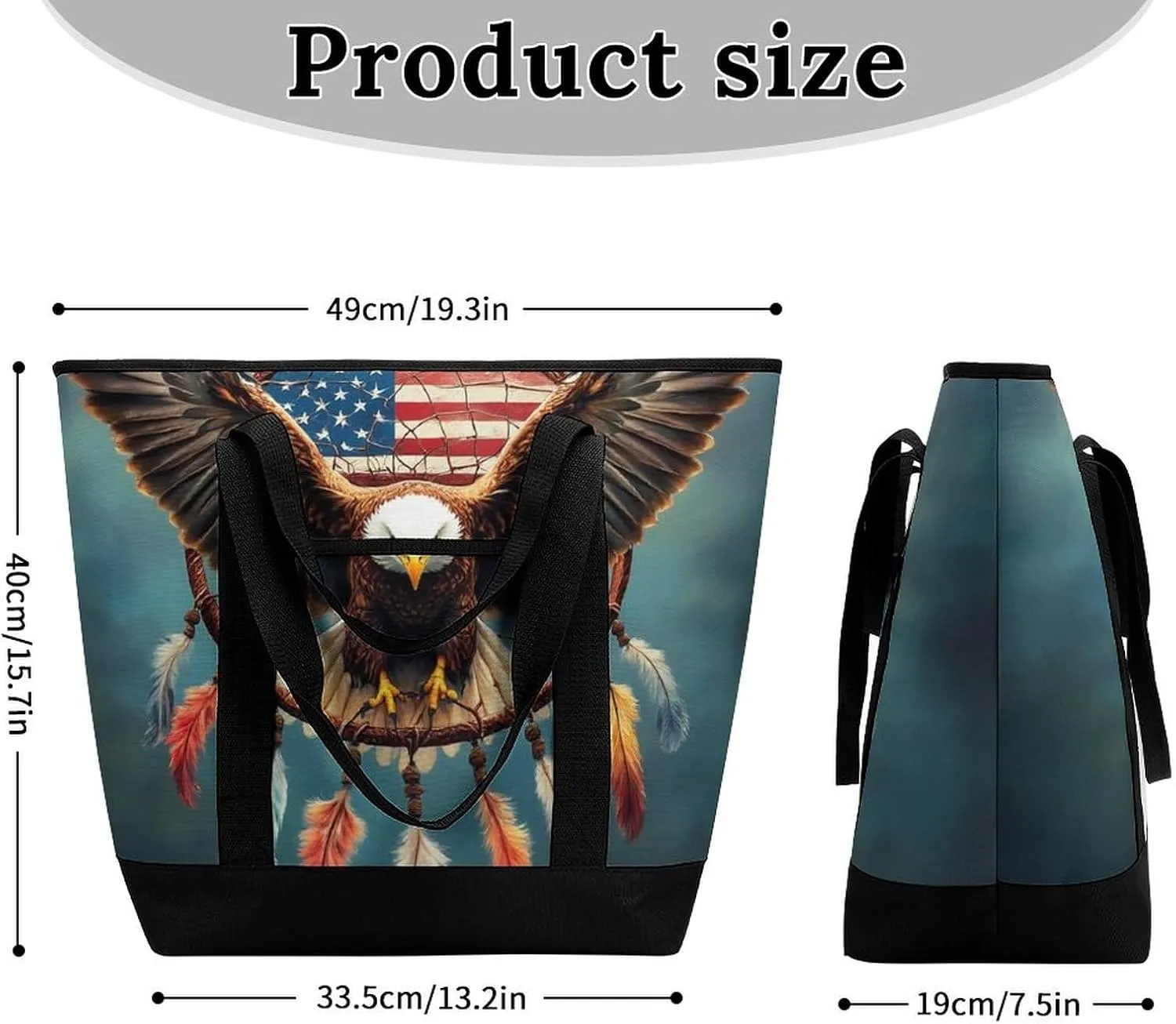 Large Thermal Shopping Tote Bag Travel Friendly Fashion Handbag Commuter Bag