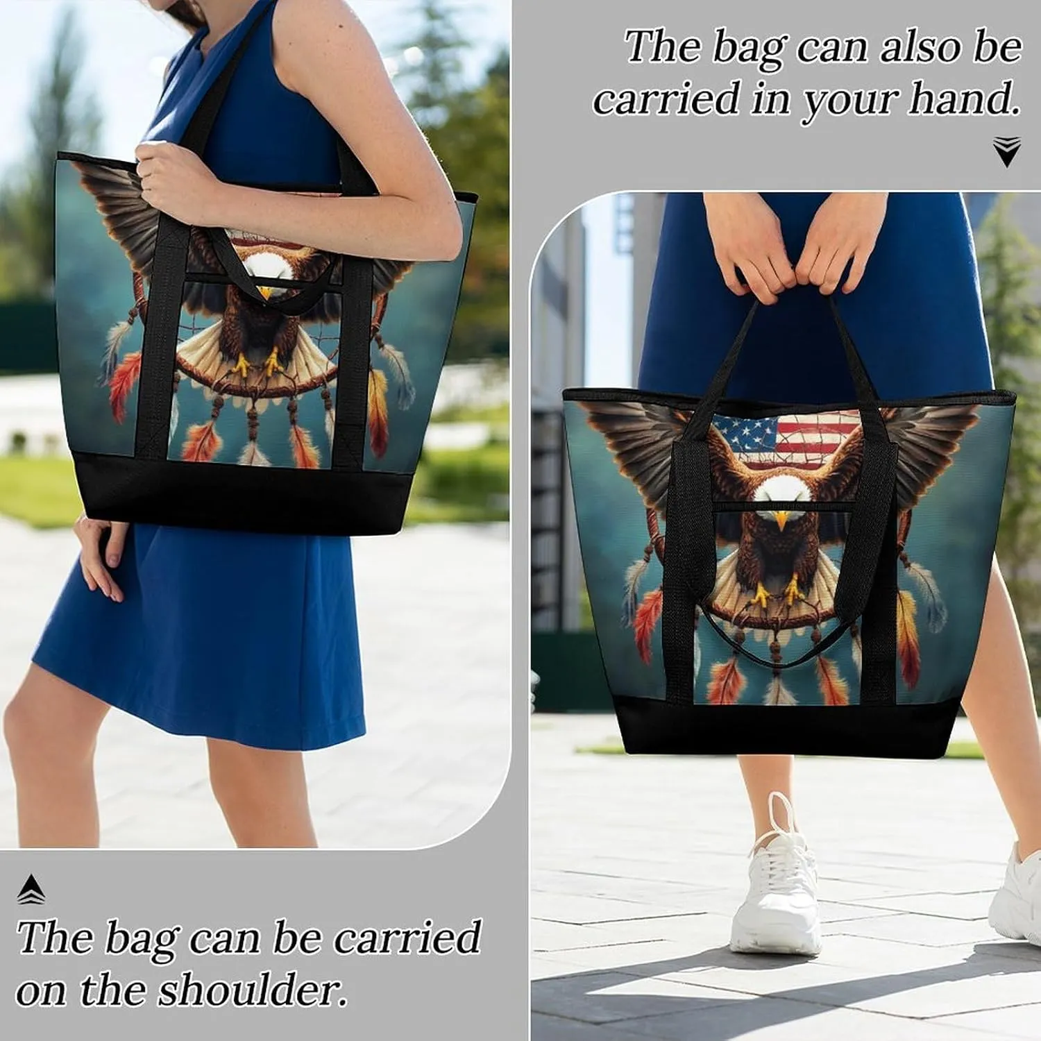 Large Thermal Shopping Tote Bag Travel Friendly Fashion Handbag Commuter Bag