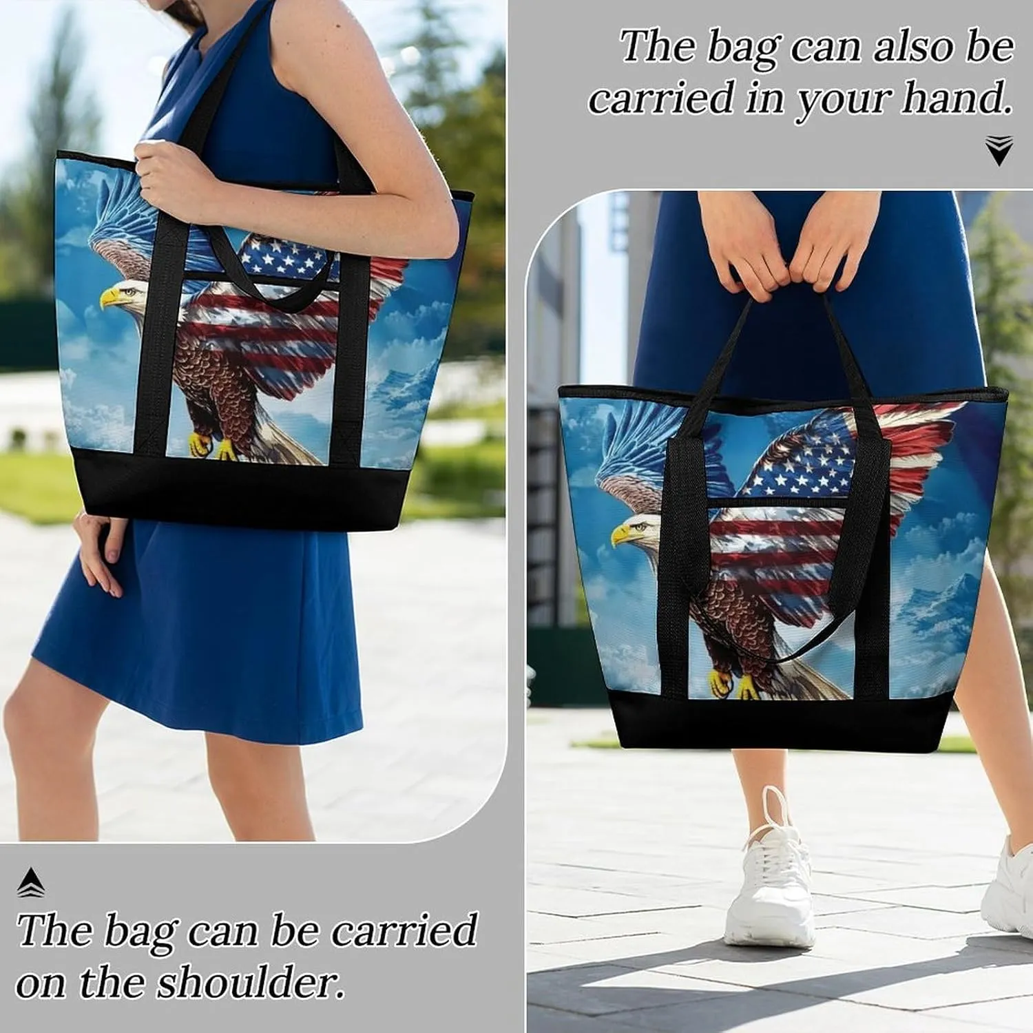 Large Thermal Shopping Tote Bag Travel Friendly Fashion Handbag Commuter Bag
