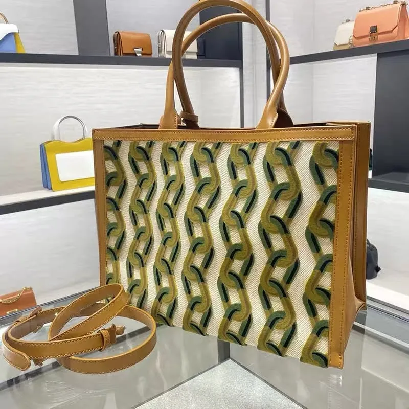 Large Tote Bag, Women's Retro Shopping Bag
