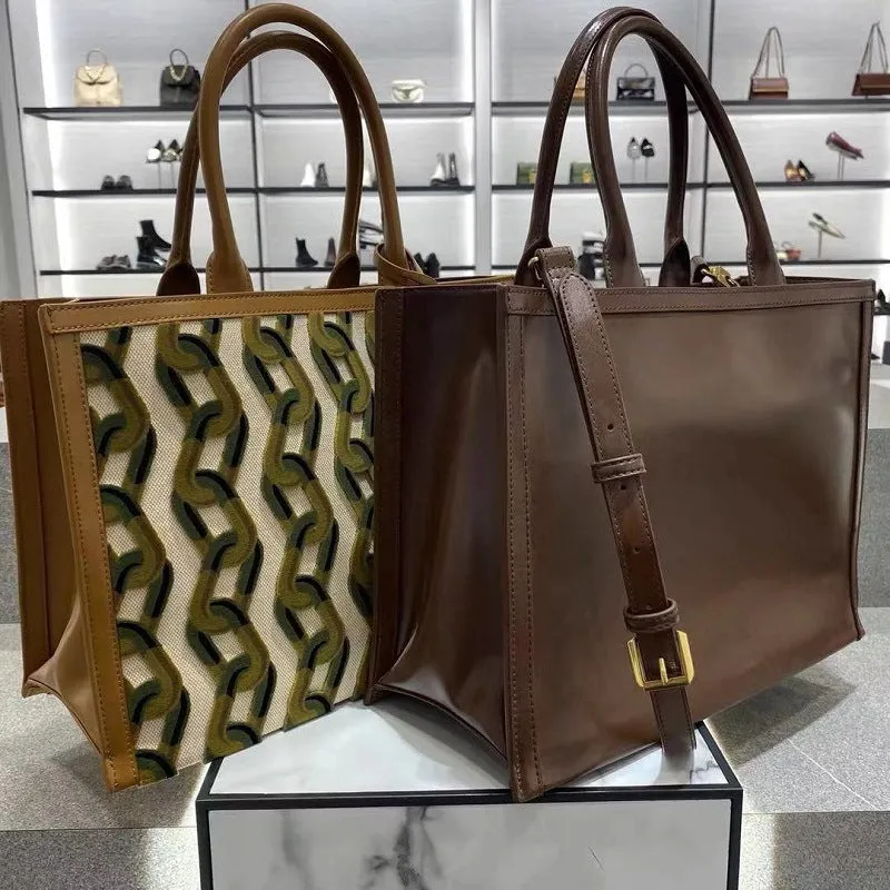 Large Tote Bag, Women's Retro Shopping Bag