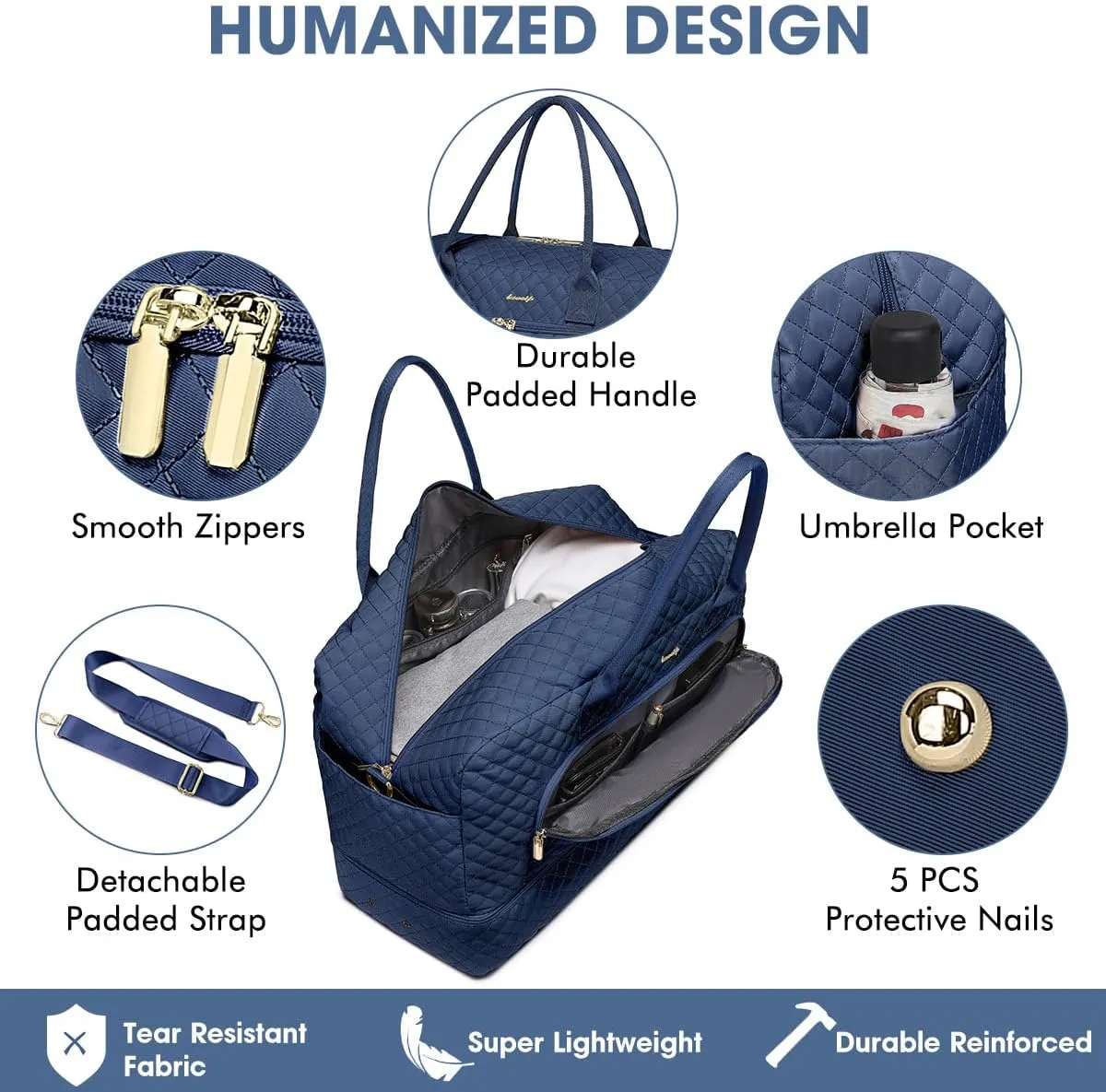 Large Women Travel Duffle Bag, Weekender Bags for Women with Shoe Compartment, Carry on Overnight Bag with Toiletry Bag, Gym Duffel Bag with Wet Pocket, Hospital Bags for Labor and Delivery