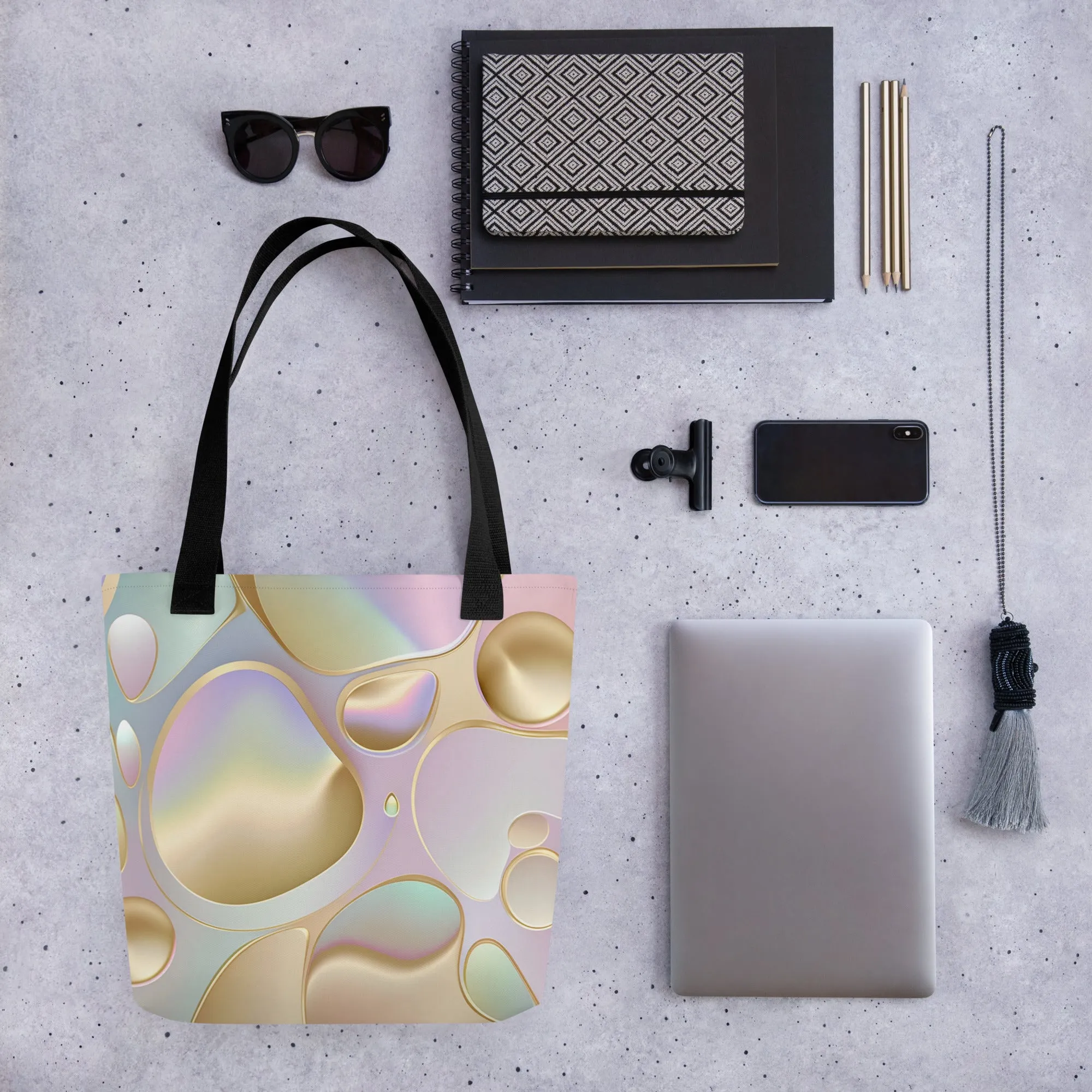 Lavender Bubbly All Over Print Tote Bag