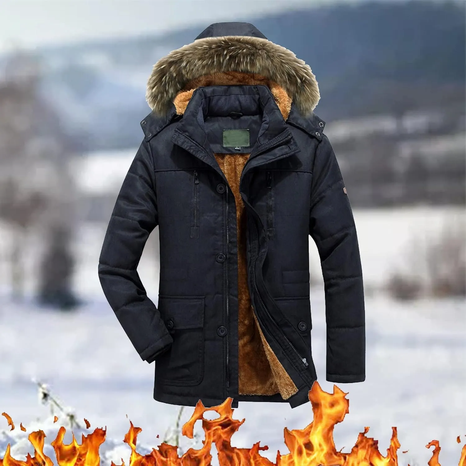 LCMTWX Mens Jackets Cottonpadded Jacket Stand Collar Knitted Splice Sweater Coat Casual Cardigan Men's Winter Jacket