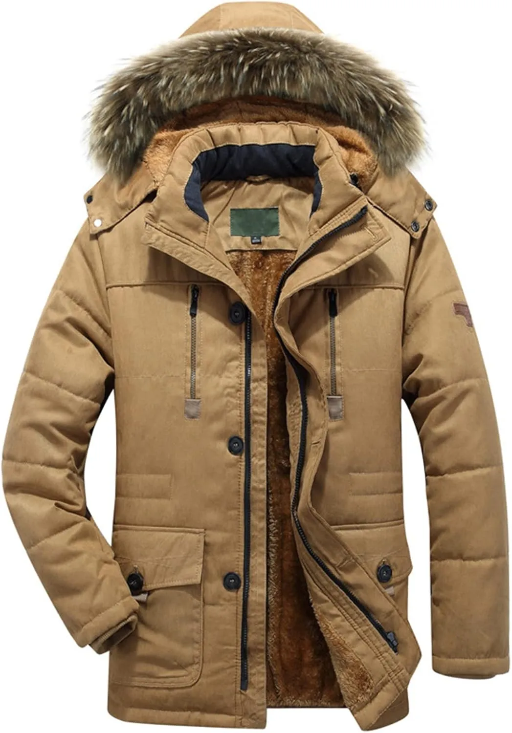 LCMTWX Men's Winter Thickened Warm Coats Stand Collar Knitted Splice Sweater Coat Casual Cardigan Stylish Mens Winter