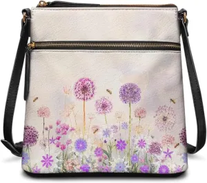 Leather Crossbody Bags for Women Large Sling Hobo Bag Trendy Messenger Bag with Zipper Closure for Dating Shopping