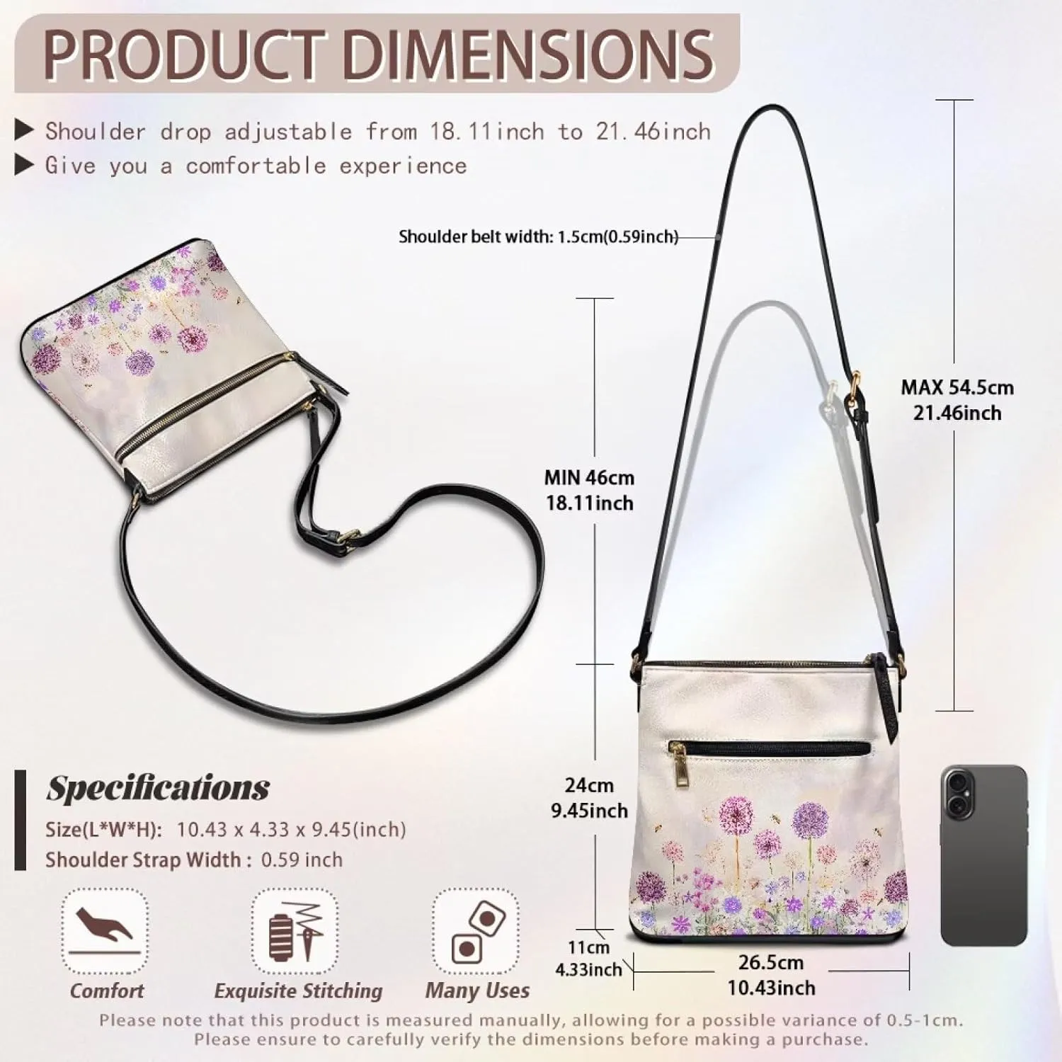 Leather Crossbody Bags for Women Large Sling Hobo Bag Trendy Messenger Bag with Zipper Closure for Dating Shopping