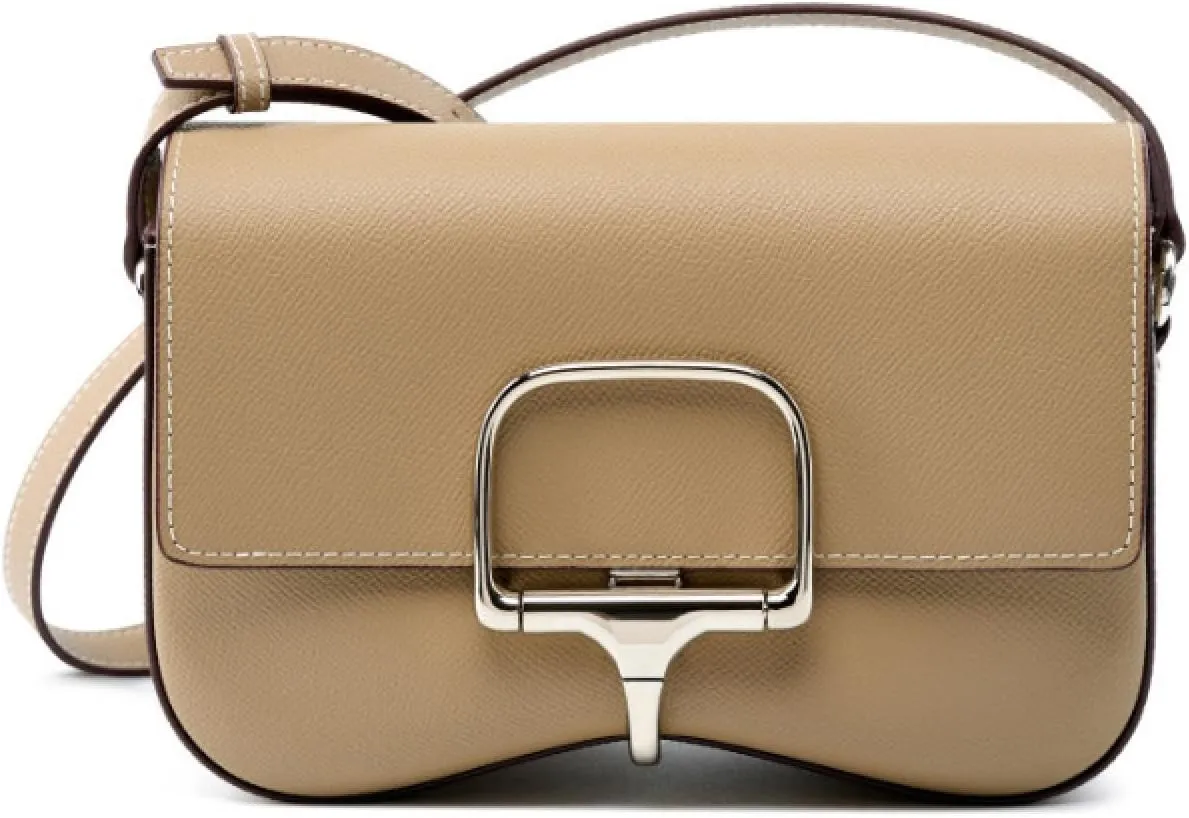 Leather Palm Print Butt Bag Luxury and Versatile Saddle Bag New Cowhide Shoulder Crossbody Bag Close-Fitting Small Bag Simple Carry-on Bag