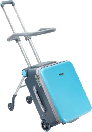 LemoHome Expandable Luggage with Spinner Wheels,Large Suitcases with Child Seat Design,Hard Luggage for Women and Men,20 inch Hardside Carry on Luggage for Travel (Blue)