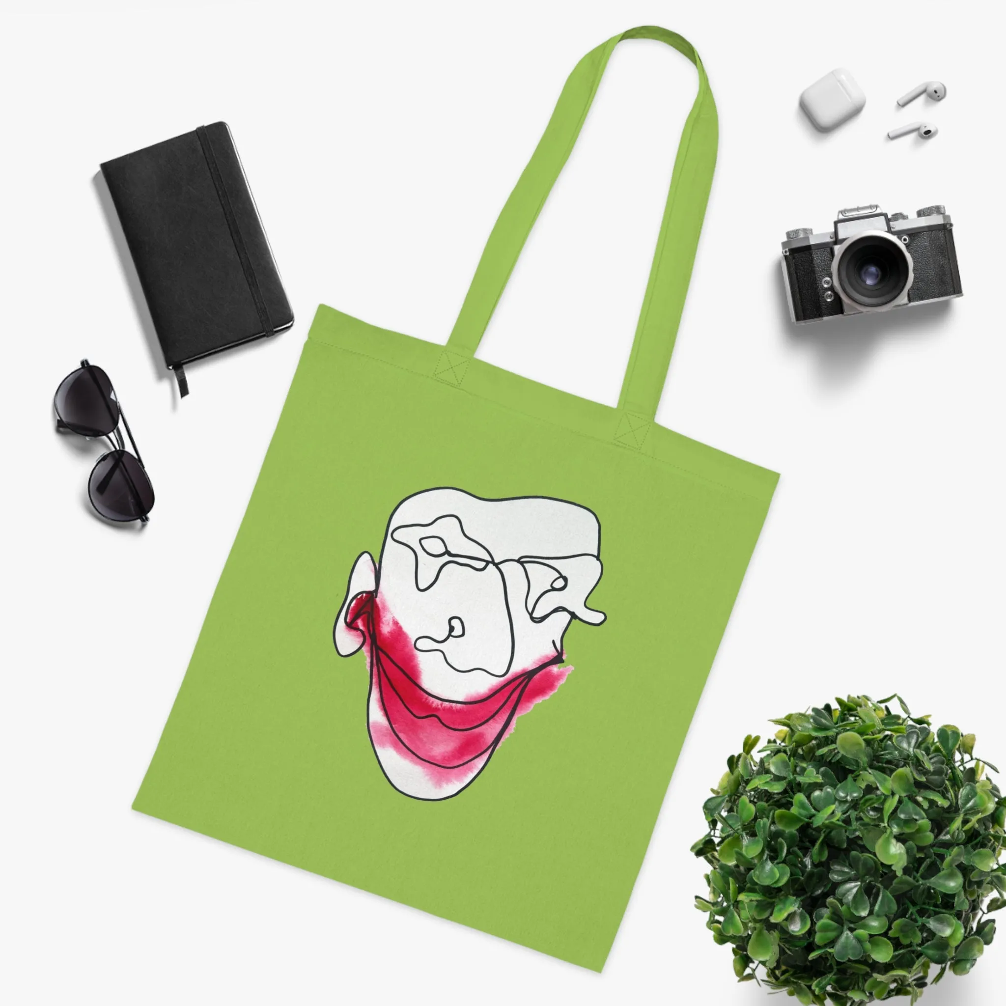 Let's Laugh - Versatile 100% Cotton Tote: Vibrant Colors, Light & Practical