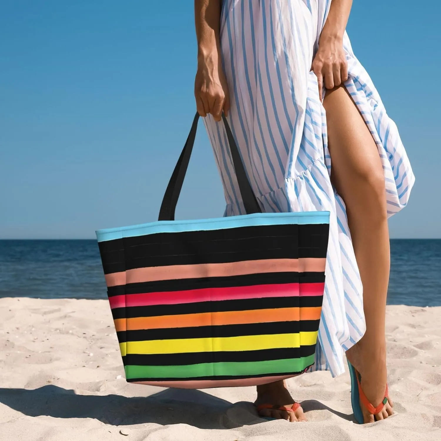 LGBT Pride Rainbow Gay proud Large Capacity Travel Bag Lightweight Shopping Handbag Beach Tote Bags Work Bag