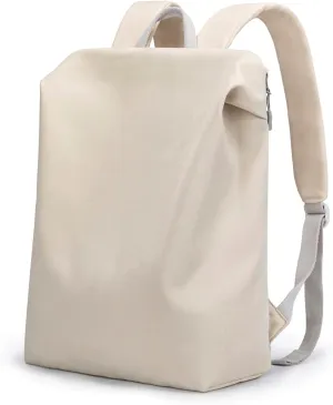 Lightweight Airy Waterproof Backpack - Durable Laptop Bookbag, Anti-Slip Compartments for Travel, Work, School (White)