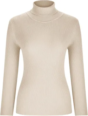 Lightweight Fitted Sweaters for Women Long Sleeve Turtleneck Ribbed Knit Pullover Sweater Casual Basic Tee Tops