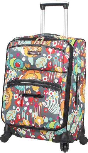 Lily Bloom Carry On Expandable Design Pattern Luggage With Spinner Wheels (20in, Bliss)