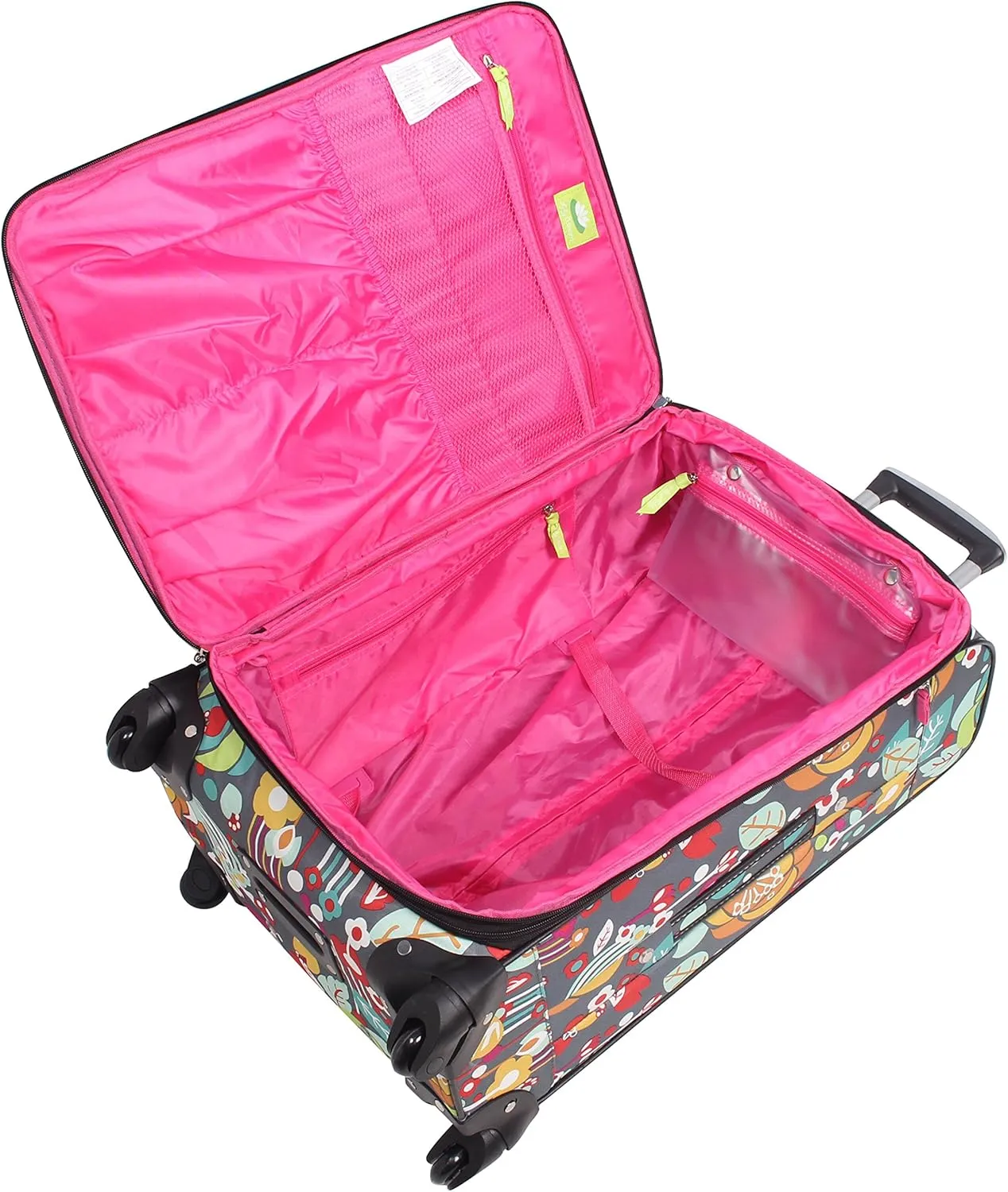 Lily Bloom Carry On Expandable Design Pattern Luggage With Spinner Wheels (20in, Bliss)