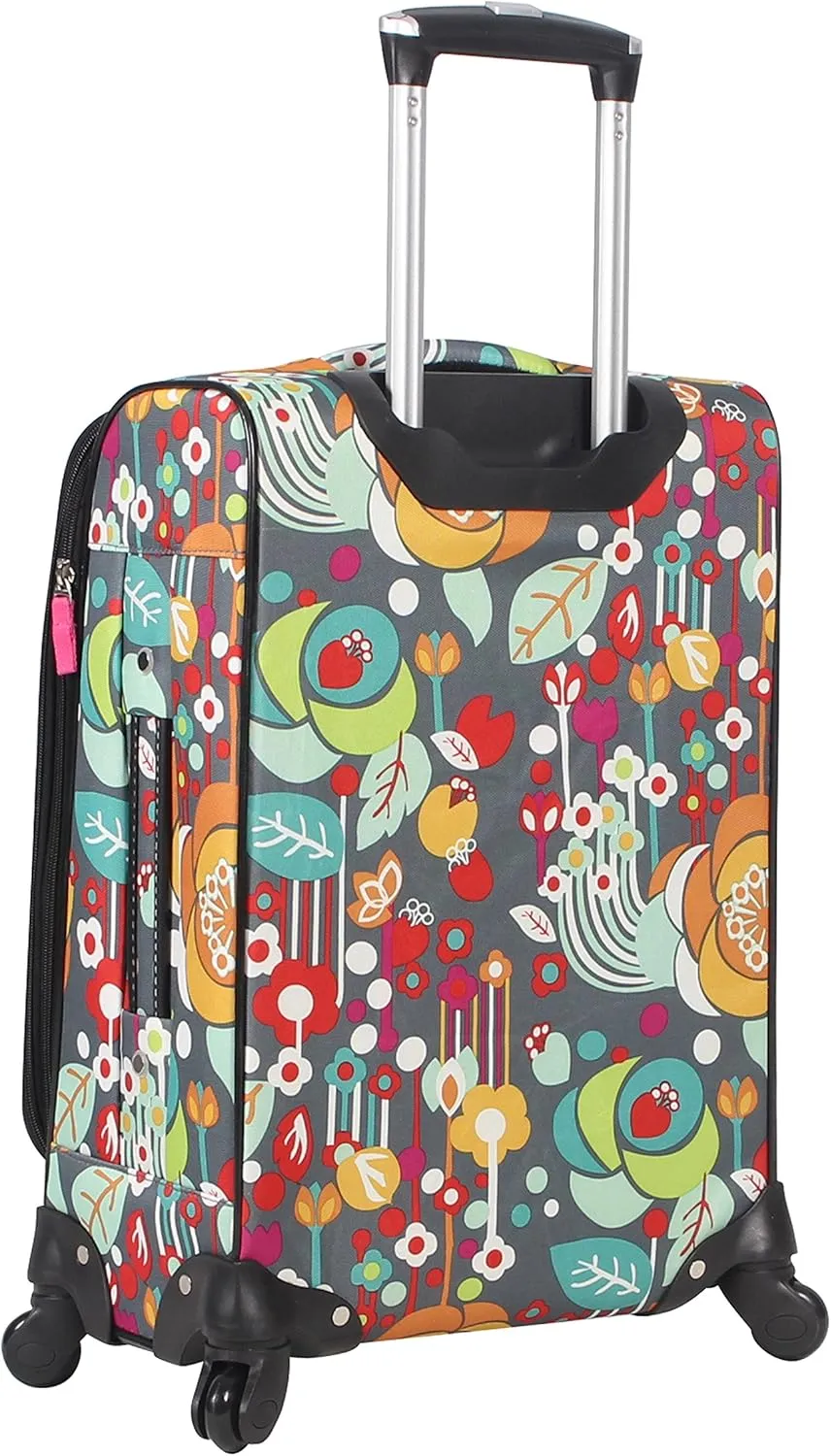 Lily Bloom Carry On Expandable Design Pattern Luggage With Spinner Wheels (20in, Bliss)