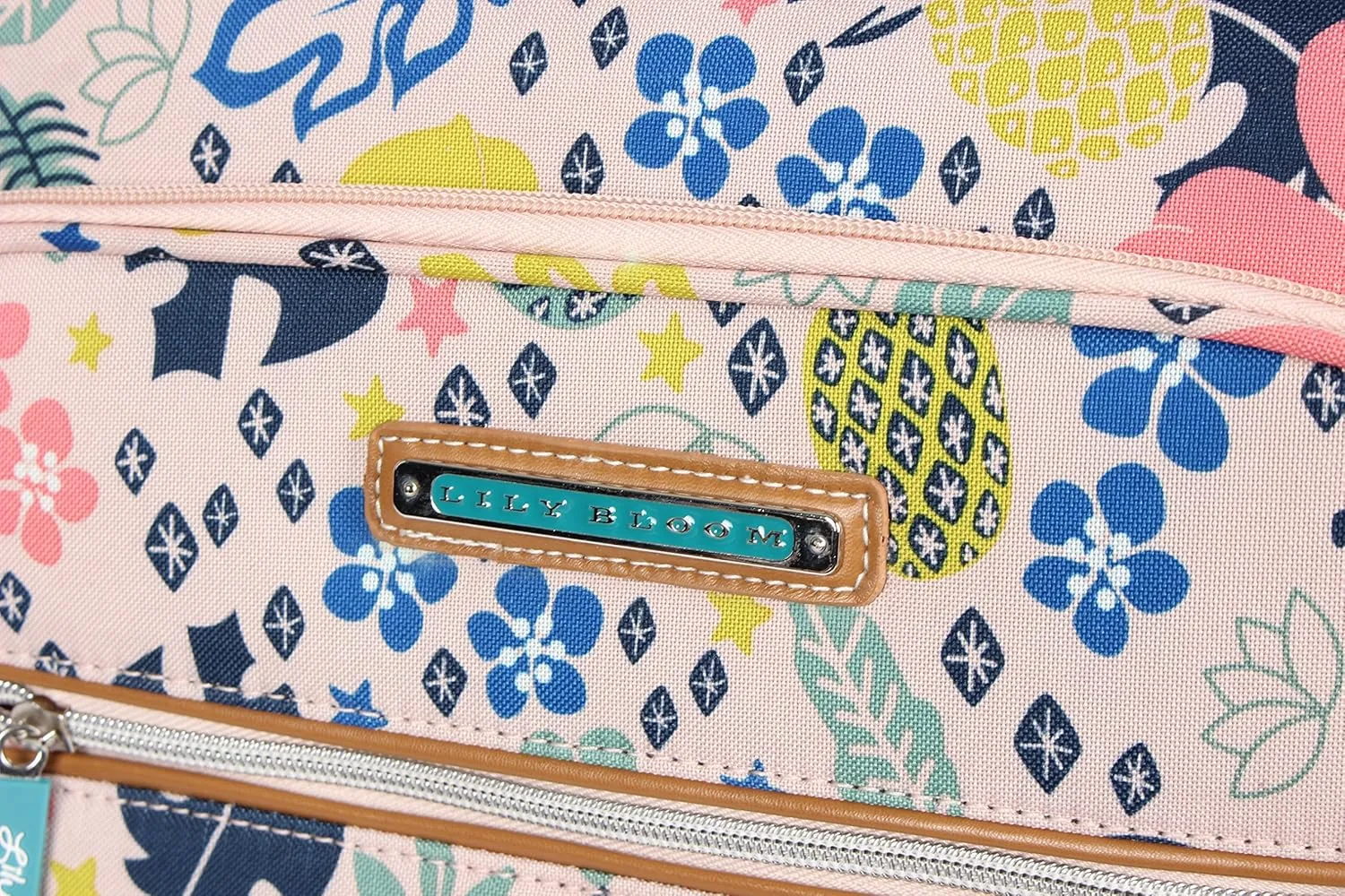Lily Bloom Design Pattern 28" Luggage Softside Expandable With Double Spinner Wheels, Large Lightweight Suitcase Checked Bag For Women