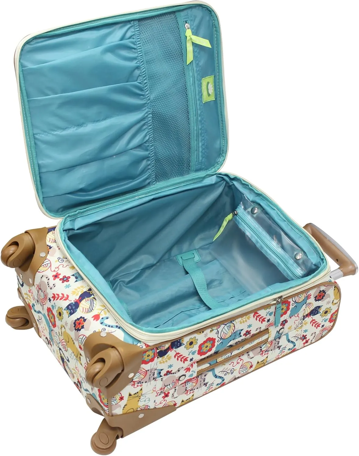 Lily Bloom Design Pattern 28" Luggage Softside Expandable With Double Spinner Wheels, Large Lightweight Suitcase Checked Bag For Women