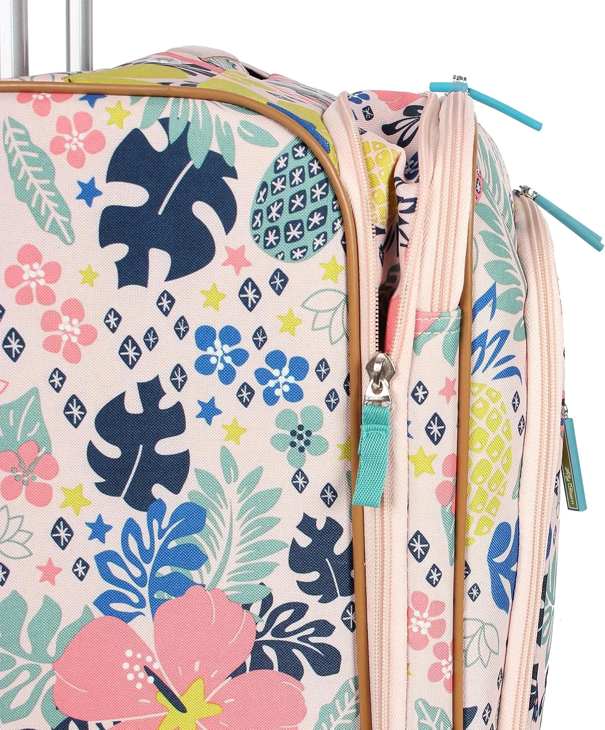 Lily Bloom Design Pattern 28" Luggage Softside Expandable With Double Spinner Wheels, Large Lightweight Suitcase Checked Bag For Women
