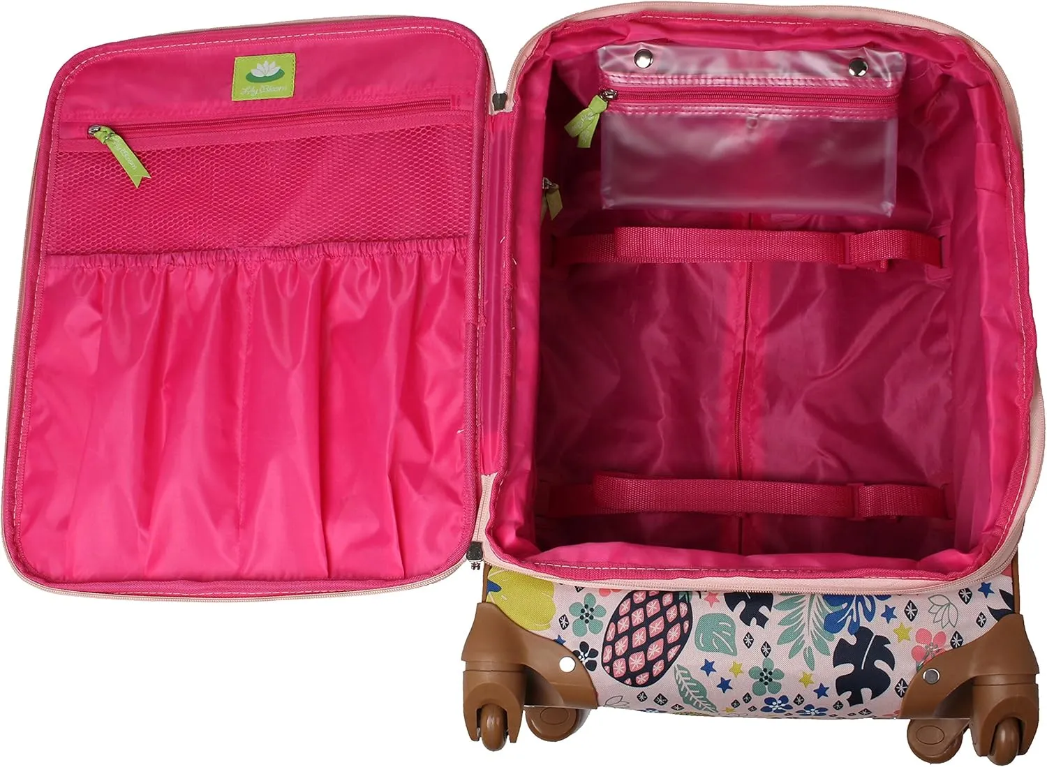 Lily Bloom Design Pattern 28" Luggage Softside Expandable With Double Spinner Wheels, Large Lightweight Suitcase Checked Bag For Women