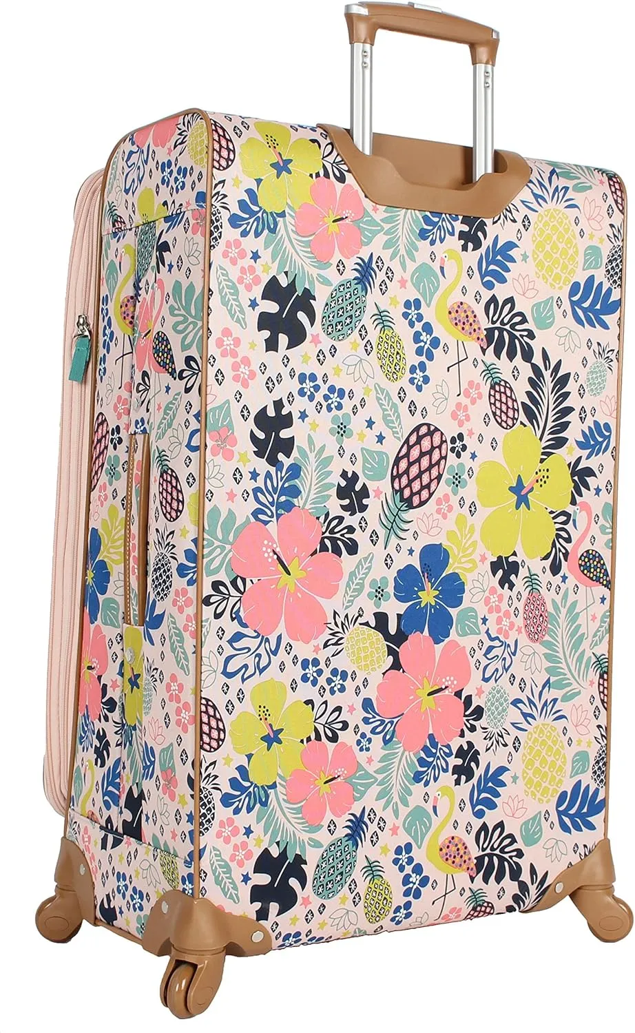 Lily Bloom Design Pattern 28" Luggage Softside Expandable With Double Spinner Wheels, Large Lightweight Suitcase Checked Bag For Women