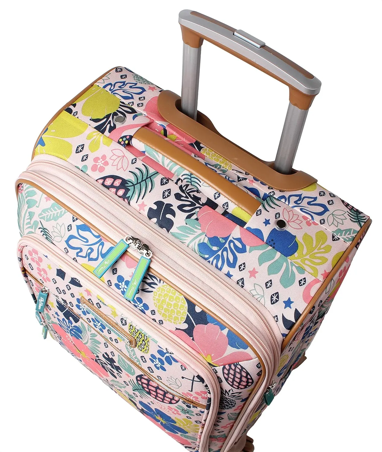 Lily Bloom Design Pattern 28" Luggage Softside Expandable With Double Spinner Wheels, Large Lightweight Suitcase Checked Bag For Women