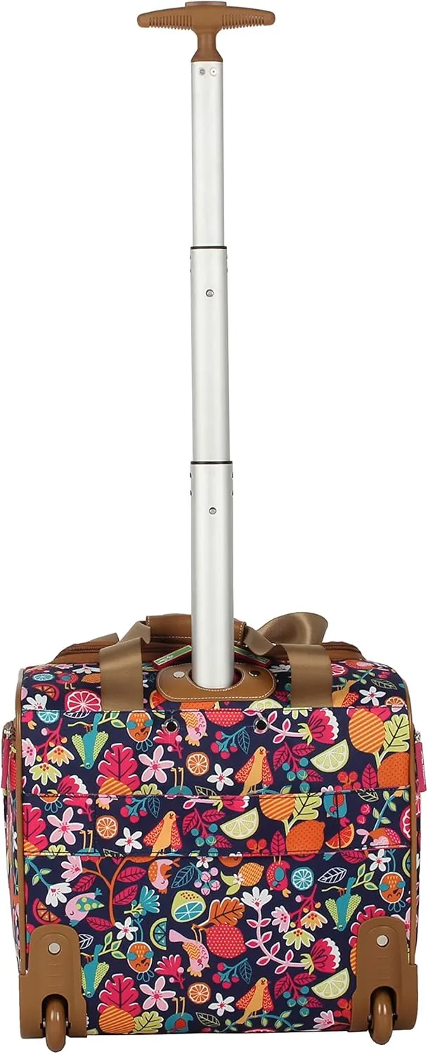 Lily Bloom Designer 15 Inch Carry On - Weekender Overnight Business Travel Luggage - Lightweight 2- Roller Wheels Suitcase - Under Seat Rolling Bag for Women (One Size, Fruit Loops)