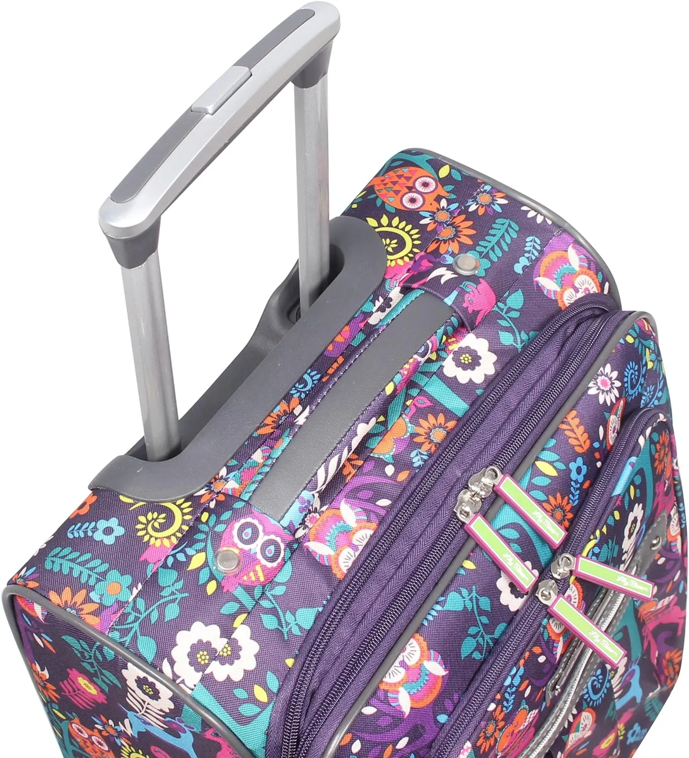 Lily Bloom Large Expandable Design Pattern Luggage With Spinner Wheels For Woman (28in, Wildwoods)