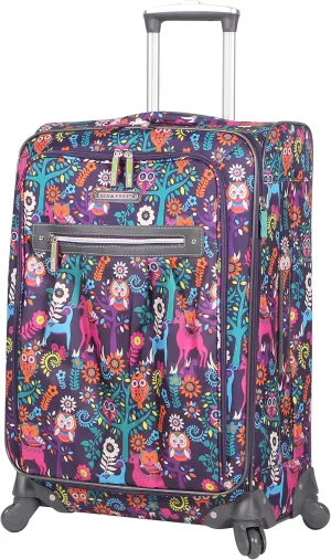 Lily Bloom Large Expandable Design Pattern Luggage With Spinner Wheels For Woman (28in, Wildwoods)