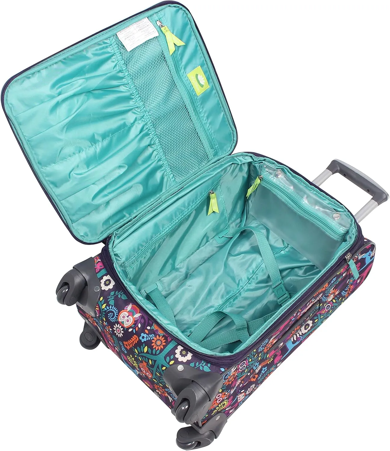 Lily Bloom Large Expandable Design Pattern Luggage With Spinner Wheels For Woman (28in, Wildwoods)