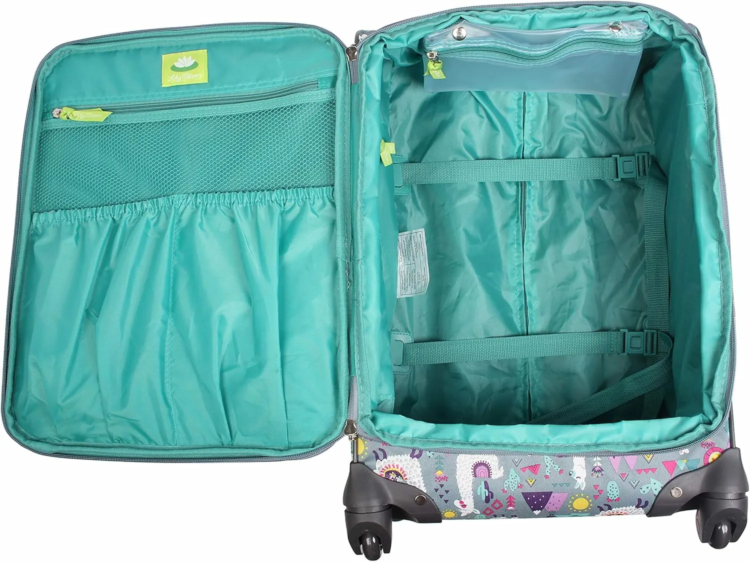 Lily Bloom Luggage 24" Expandable Design Pattern Suitcase With Spinner Wheels For Woman (24in, Llama Mama)