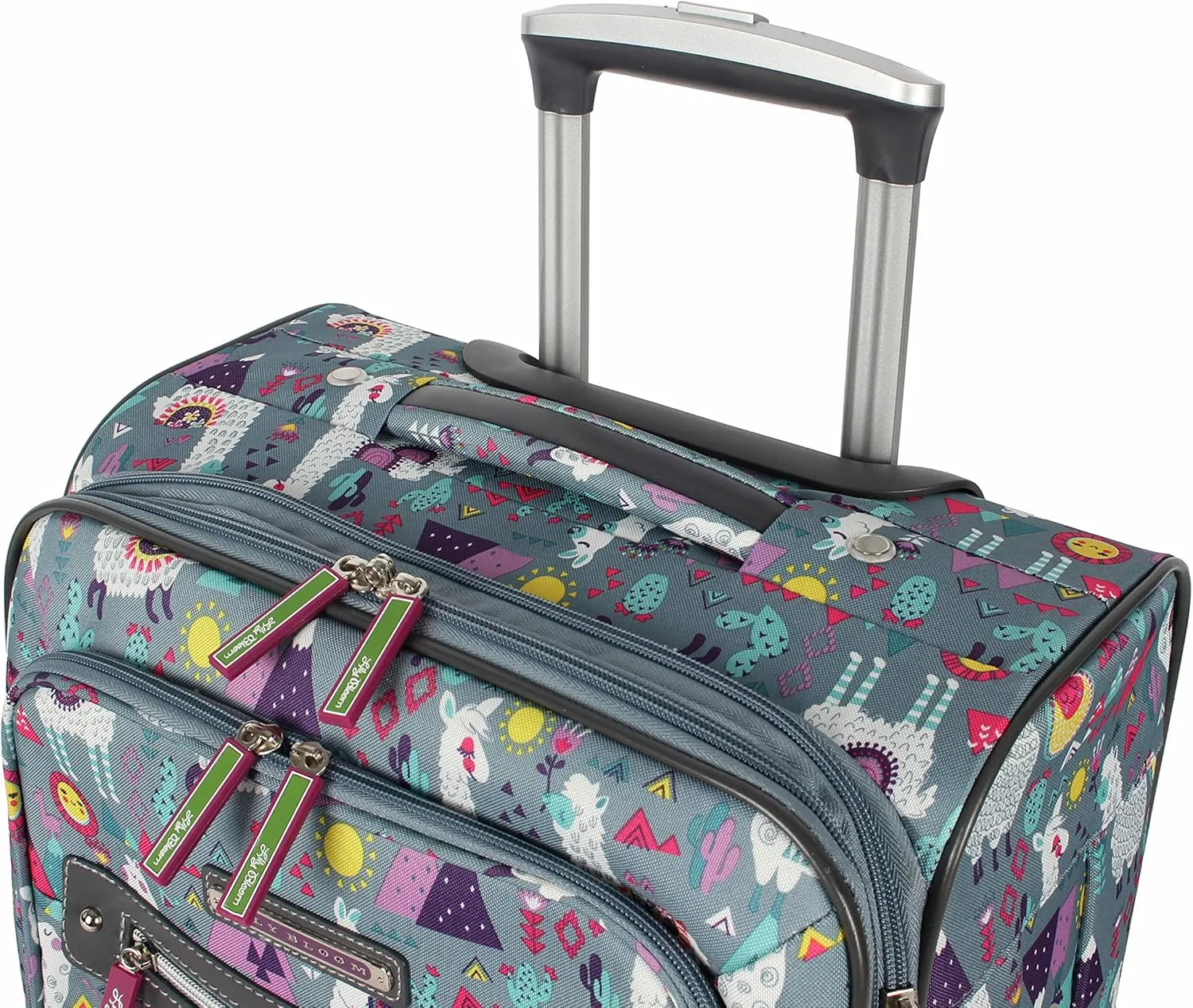 Lily Bloom Luggage 24" Expandable Design Pattern Suitcase With Spinner Wheels For Woman (24in, Llama Mama)