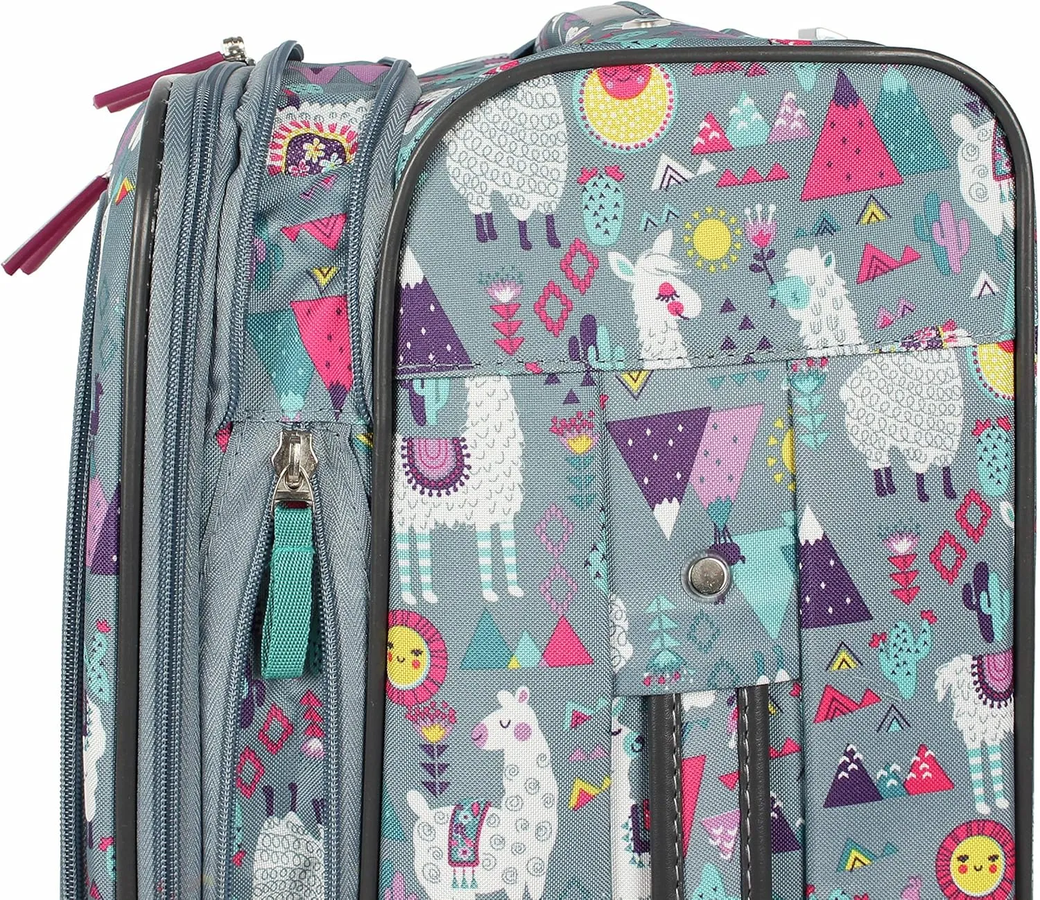 Lily Bloom Luggage 24" Expandable Design Pattern Suitcase With Spinner Wheels For Woman (24in, Llama Mama)