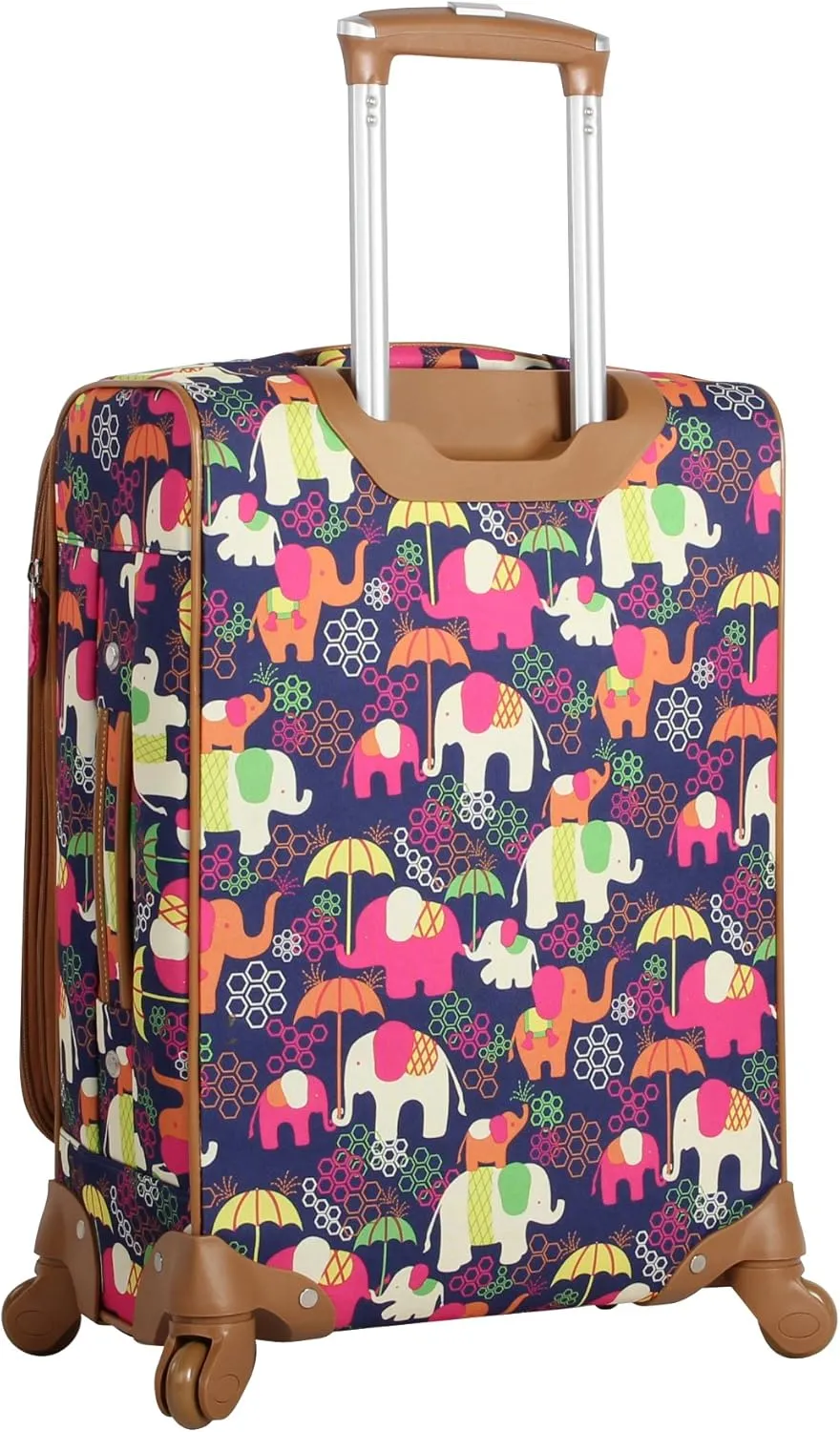 Lily Bloom Luggage Carry On Expandable Design Pattern Suitcase For Woman With Spinner Wheels (20in, Elephant Rain)