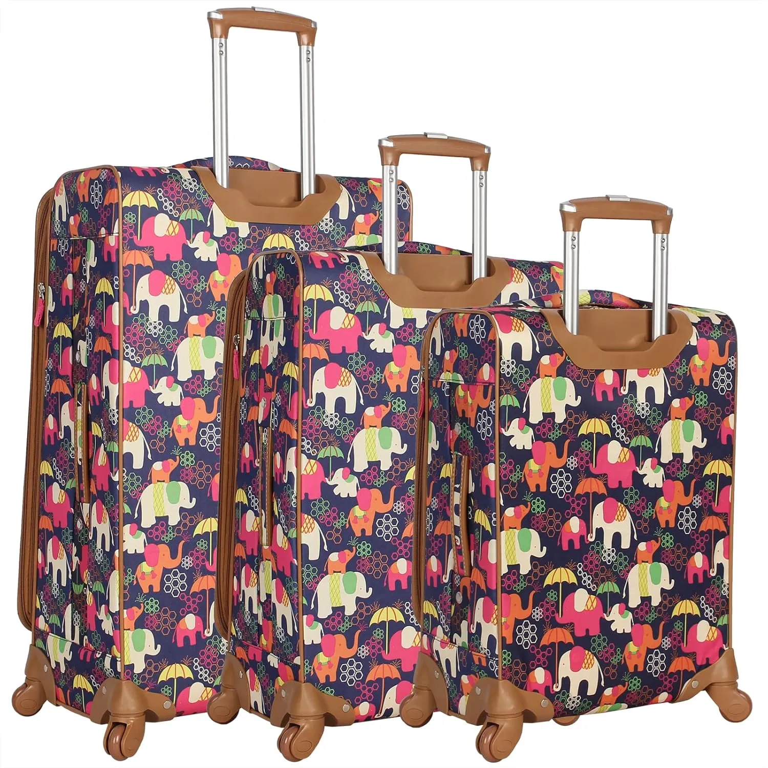 Lily Bloom Luggage Sets 3 Piece with Spinner Wheels, Expandable Suitcase for Women