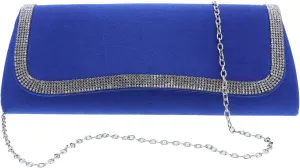 Li'Shay Rhinestone Edge Satin Evening Bag