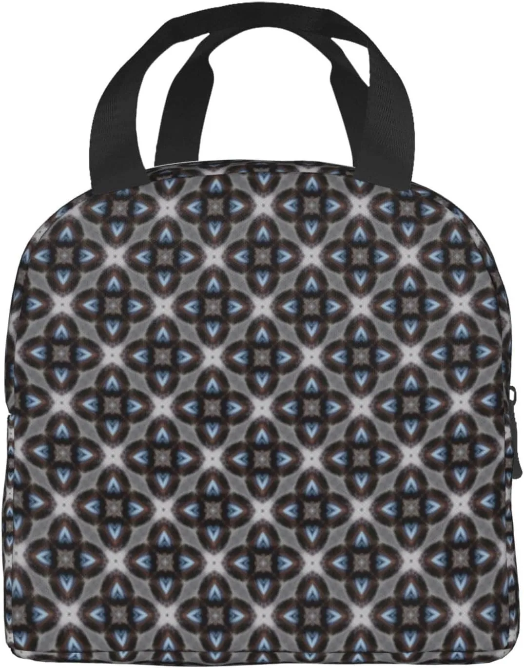 Lively Elliptical Petal Pattern Lunch Bag, Large Capacity Reusable Insulated Cooler Lunch Container For Work Office Picnic Or Travel