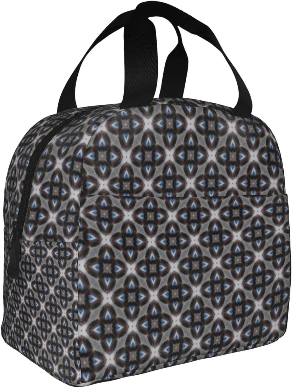 Lively Elliptical Petal Pattern Lunch Bag, Large Capacity Reusable Insulated Cooler Lunch Container For Work Office Picnic Or Travel