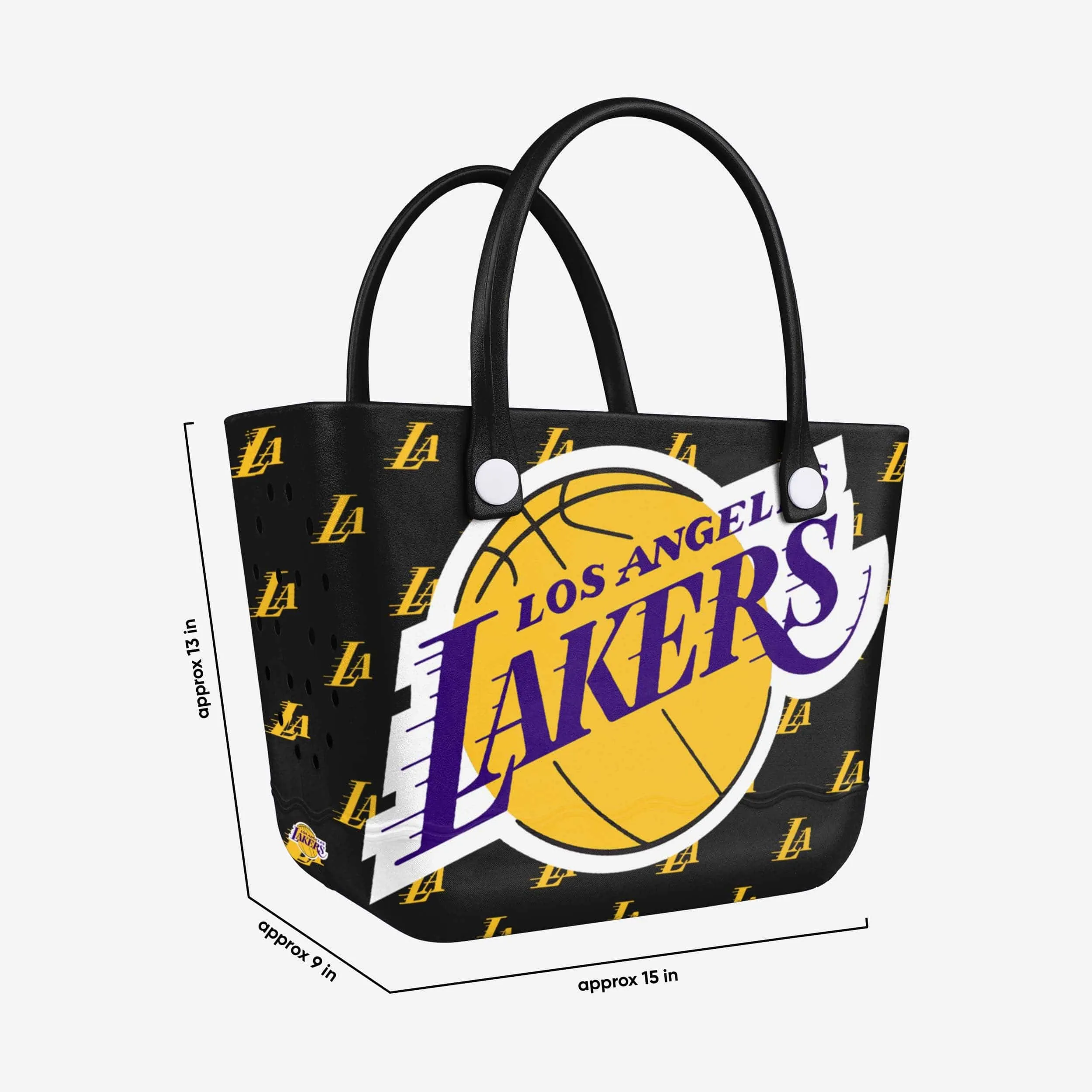 Los Angeles Lakers Big Logo Mini Print Tailgate Tote Bag