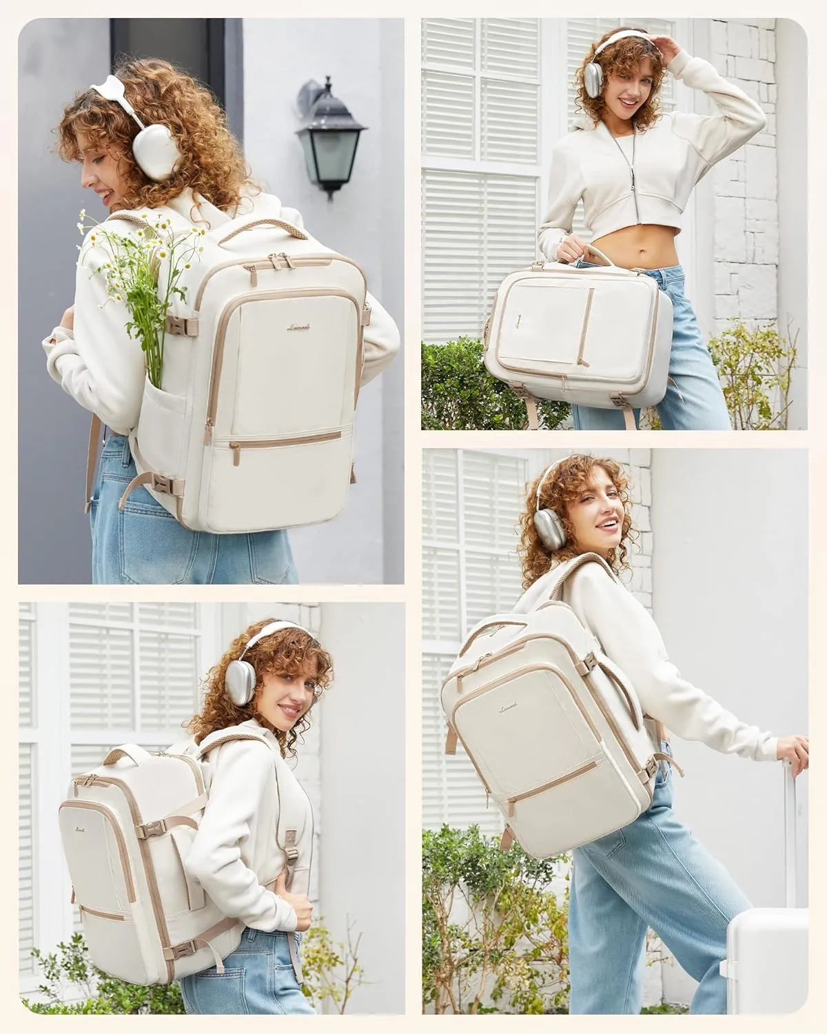LOVEVOOK Travel Backpack for Women & Men with Waist Belt, 60L Large Carry On Backpack Airline Personal Item Weekender Bag, Water Resistant Laptop Backpack with 3 Packing Cubes for Travel Essentials