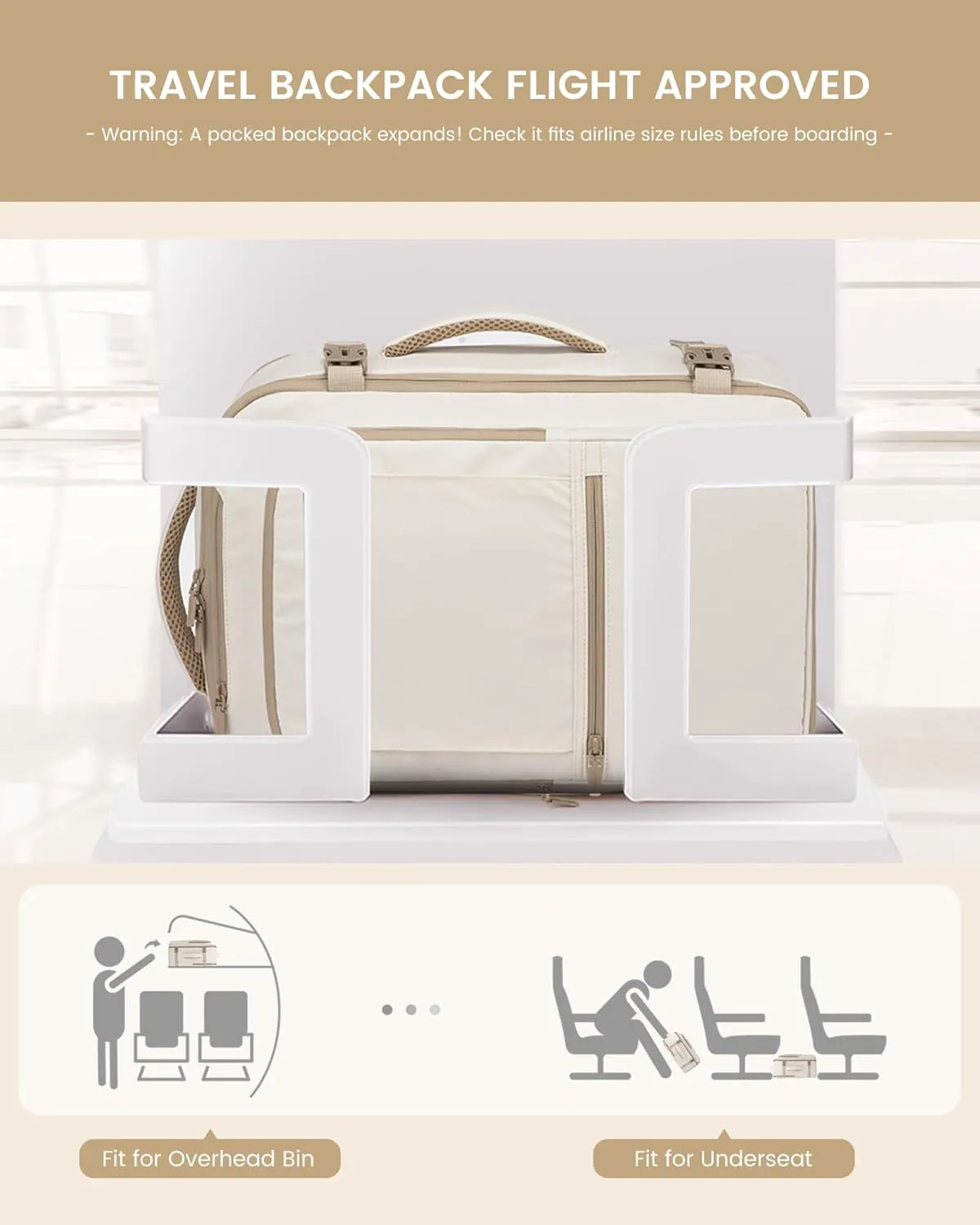 LOVEVOOK Travel Backpack for Women & Men with Waist Belt, 60L Large Carry On Backpack Airline Personal Item Weekender Bag, Water Resistant Laptop Backpack with 3 Packing Cubes for Travel Essentials