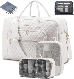 LOVEVOOK Travel Duffle Bag, Weekender Bag for Women with Toiletry Bag Carry on Overnight Bag with Laptop Compartment, Yoga Gym Bag with Wet Pocket Shoe Bag, Hospital Bag for Labor and Delivery