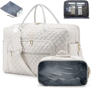 LOVEVOOK Travel Duffle Bag, Weekender Bag for Women with Toiletry Bag Carry on Overnight Bag with Laptop Compartment, Yoga Gym Bag with Wet Pocket Shoe Bag, Hospital Bag for Labor and Delivery